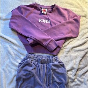 KAPPA cropped purple pull over 👾